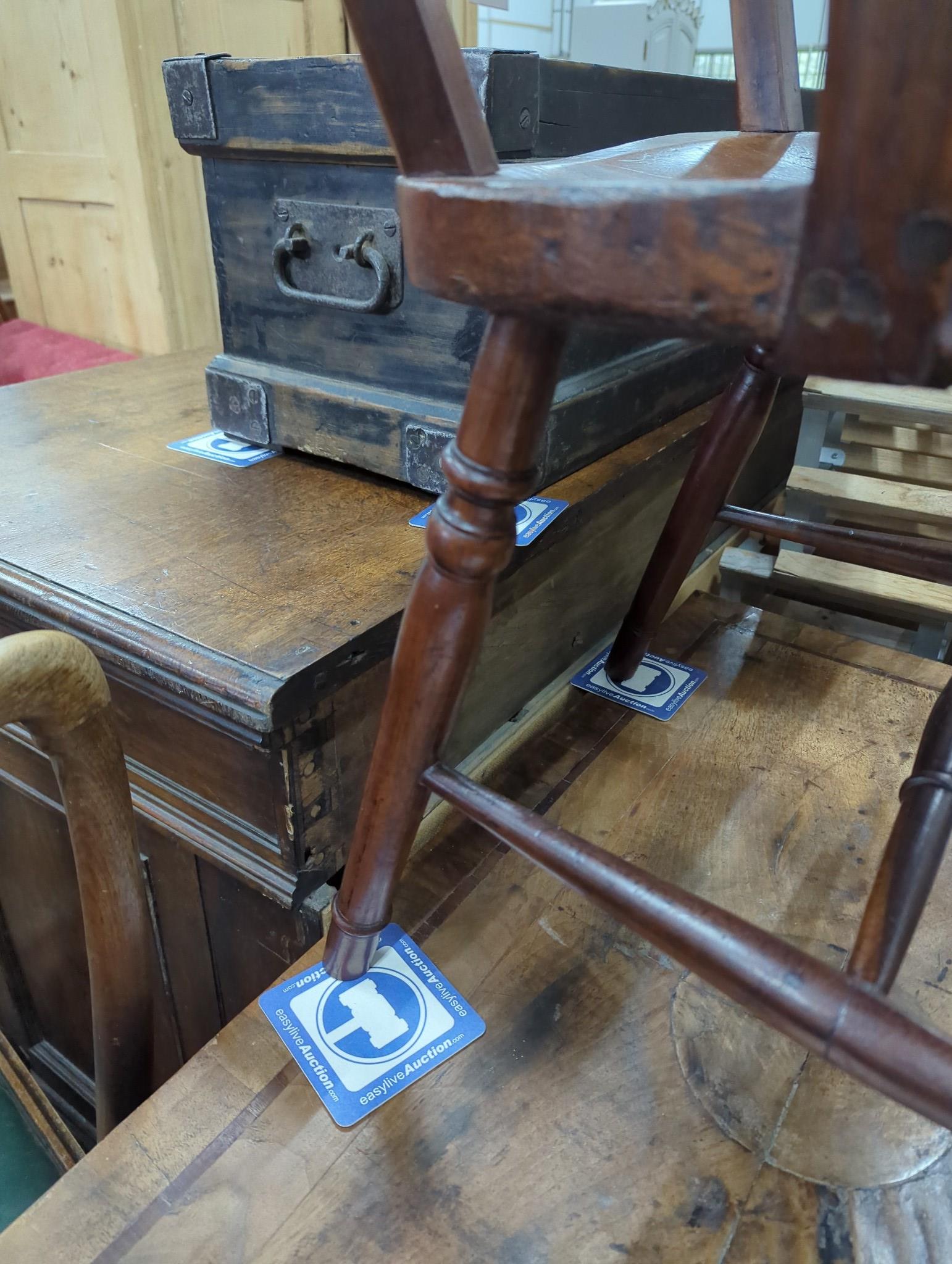 A mid 19th century elm and fruitwood Mendlesham elbow chair by Richard Day, width 48cm, depth 40cm, height 84cm